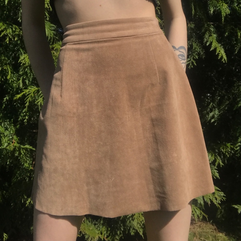 Wilfred Brown Faux Suede Skirt